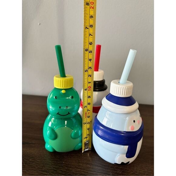 Target Bullseye Playground Christmas winter cups with straws Dino snowman pengui - Picture 7 of 7